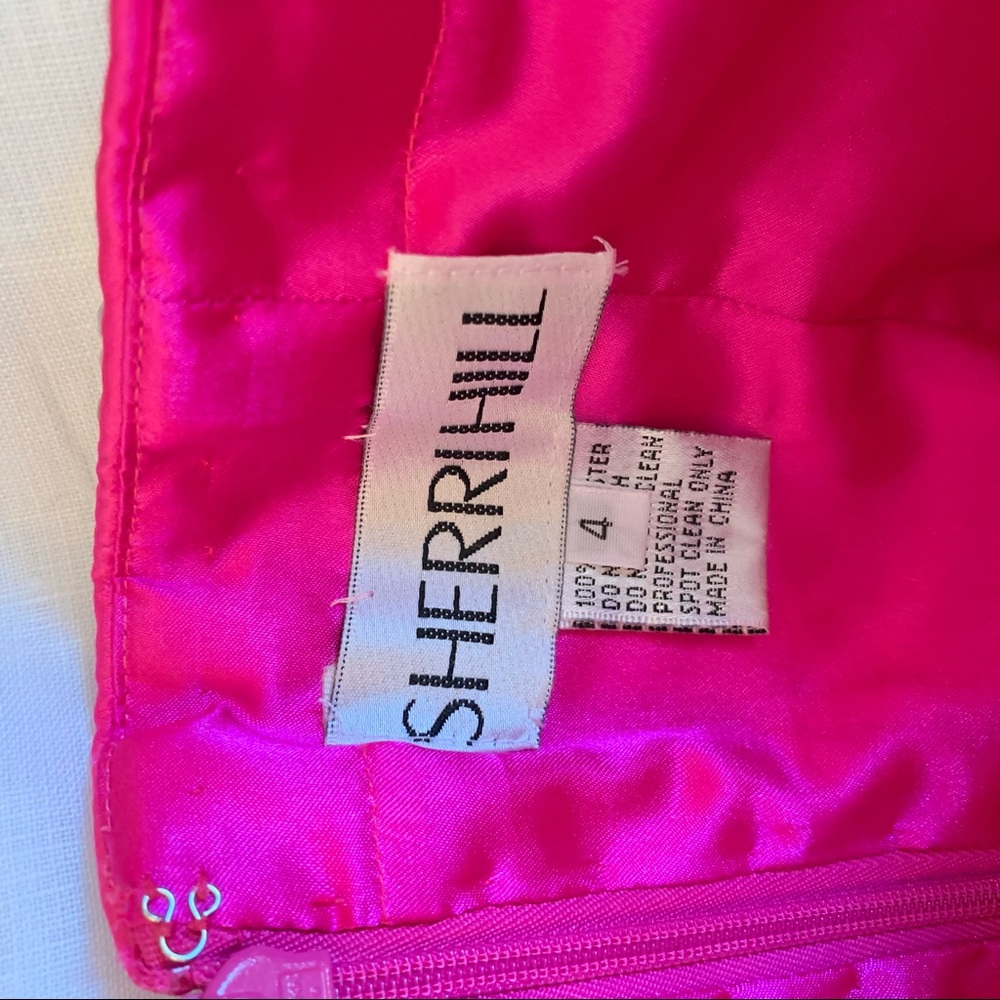 Sherri Hill Pink Long Jeweled Bodice Prom Dress - Picture 5 of 5